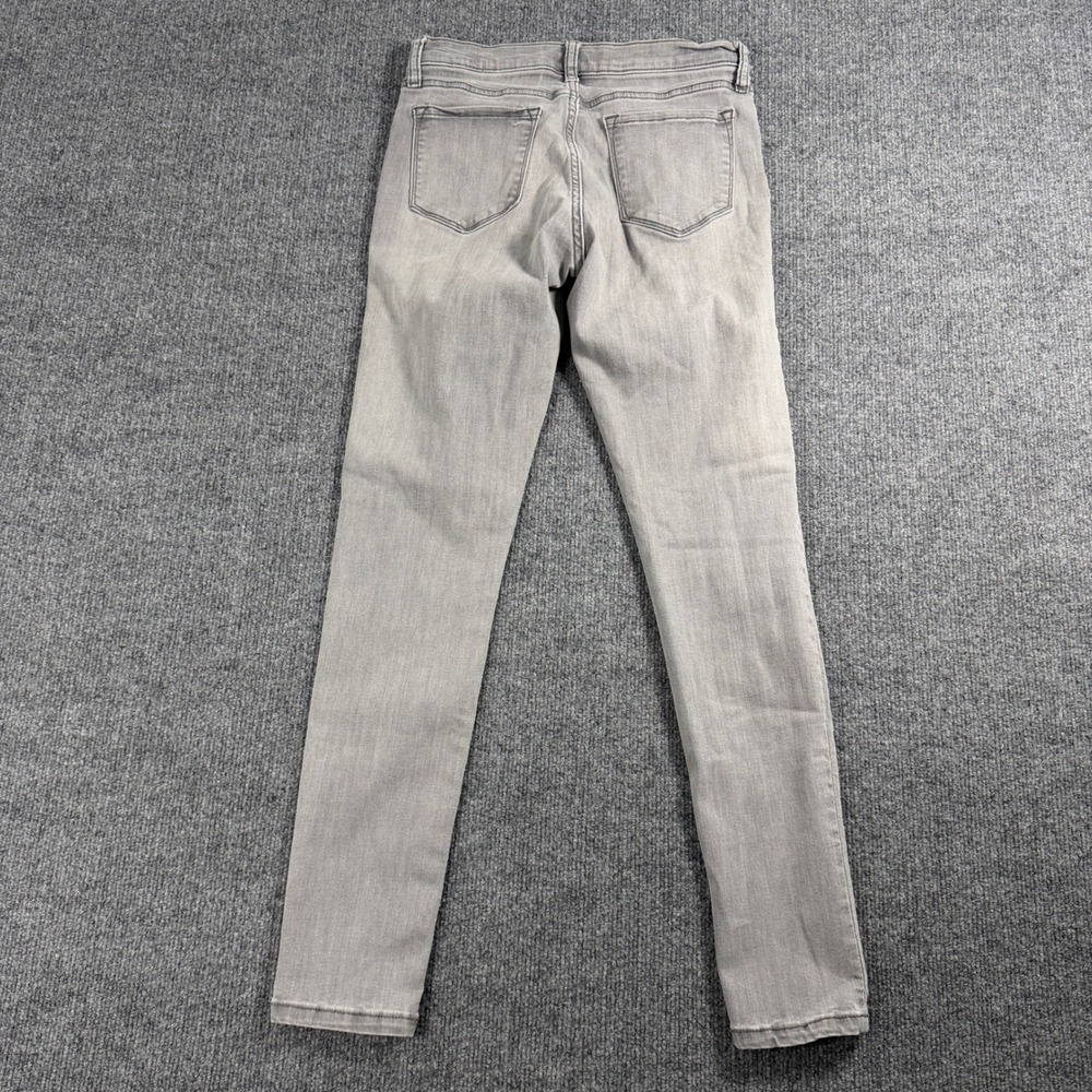Banana Republic Sculpt Skinny Jeans Womens 26/2 LightGray Denim Pants Distressed - Picture 10 of 11